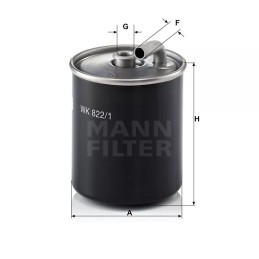 WK 822/1 MANN-FILTER KURO FILTRAS DB W203 SINL.CDI