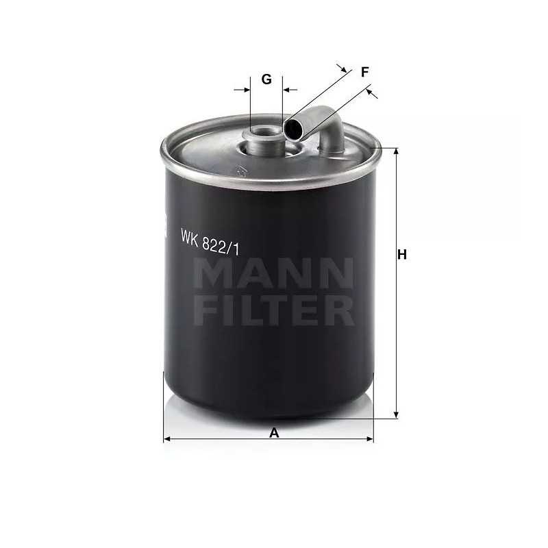 WK 822/1 MANN-FILTER KURO FILTRAS DB W203 SINL.CDI