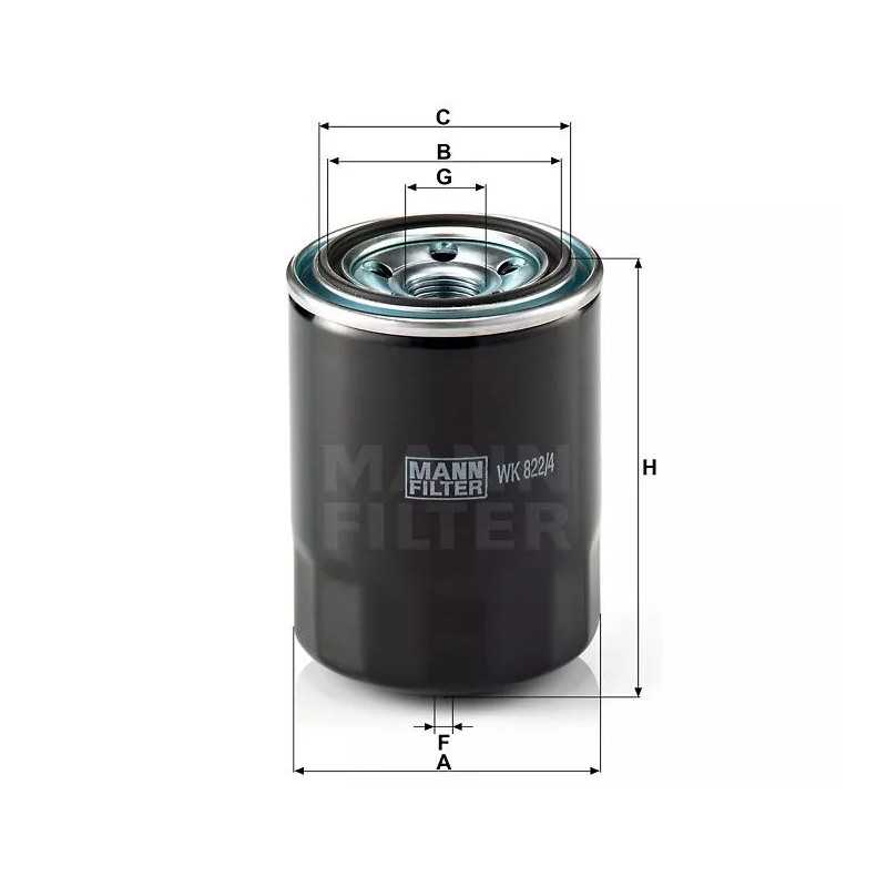 WK 822/4 MANN-FILTER kuro filtras