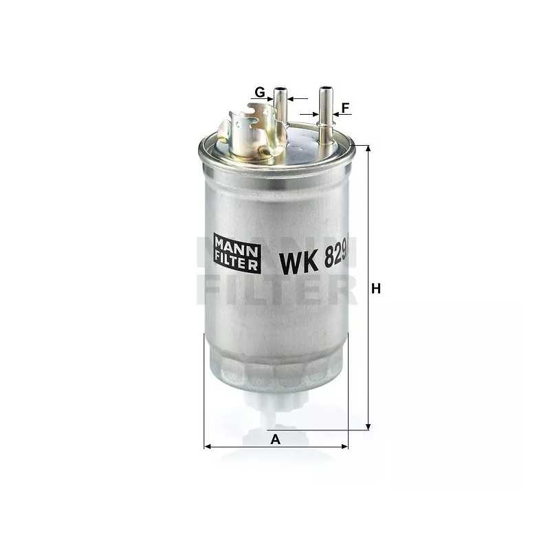 WK 829/2 MANN-FILTER KURO FILTRAS FIAT DOBLO