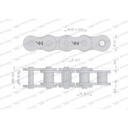 Sustiprinta ritininė grandinė 28a 1 ansi a 140 r1 1