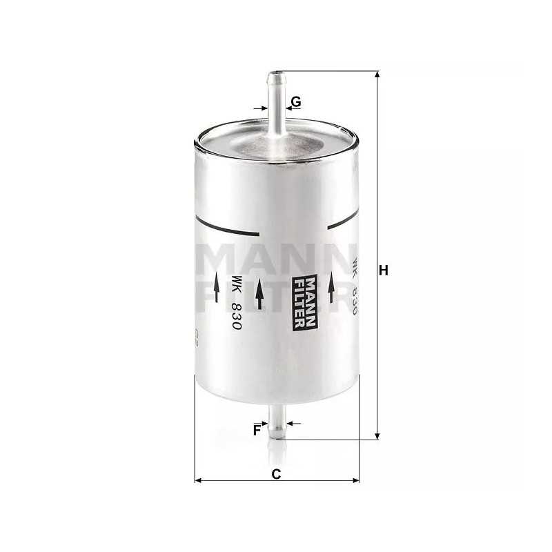 WK 830 MANN-FILTRAS KURO FILTRAS BMW 318-325 PEUGEOT RENAU