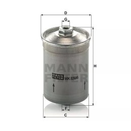 WK 830/6 MANN-FILTER KURO FILTRAS AUDI FIAT LADA PEUGEOT