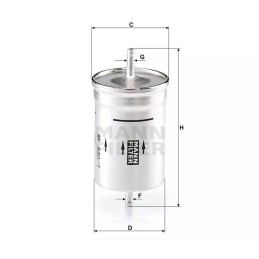 WK 830/7 MANN-FILTER KURO FILTRAS BMW 318-325 PEUGEOT RENAU