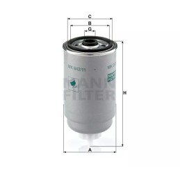WK 842/11 MANN-FILTER kuro filtras AUDI A4, A6 VW PASSAT 1.9TDI 00-