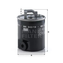 WK 842/19 MANN-FILTER KURO FILTRAS JEEP GRAND CHEROKEE 2.7 01-