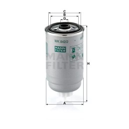 WK 842/2 MANN-FILTER KURO FILTRAS FIAT VW AUDI IVECO DAF