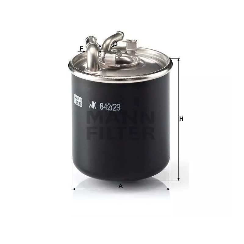 WK 842/23X MANN-FILTER kuro filtras