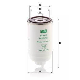 WK 842/6 MANN-FILTER KURO FILTRAS DAF KLASĖ LIEBHERR