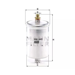 WK 845 MANN-FILTER kuro filtras DB W201, W 124, W 140