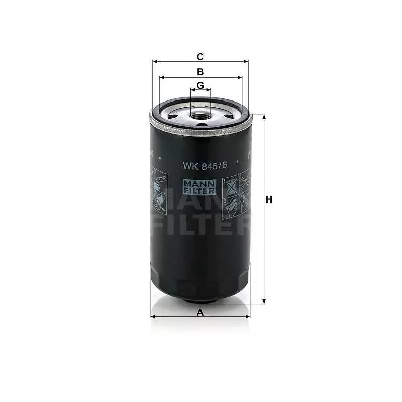 WK 845/6 MANN-FILTER kuro filtras