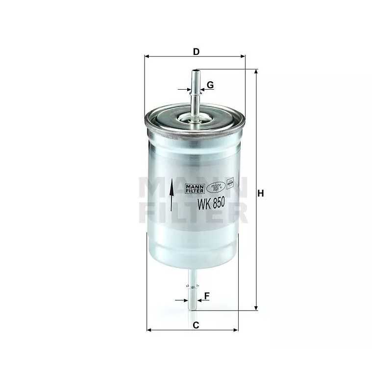 WK 850 MANN-FILTER KURO FILTRAS VOLVO S40/S80 V40