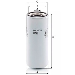 WK 850/3 MANN-FILTER kuro filtras