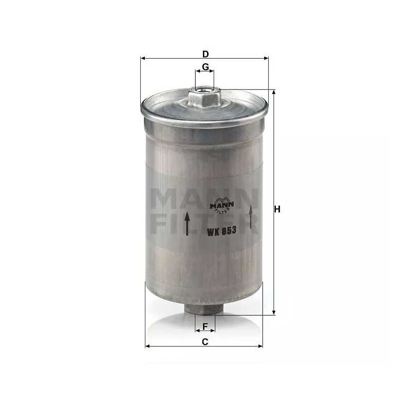WK 853 MANN-FILTER KURO FILTRAS FORD AUDI VW VOLVO