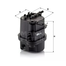 WK 9015X MANN-FILTER KURO FILTRAS CITROEN FORD MAZDA PEUGEOT TOYOTA