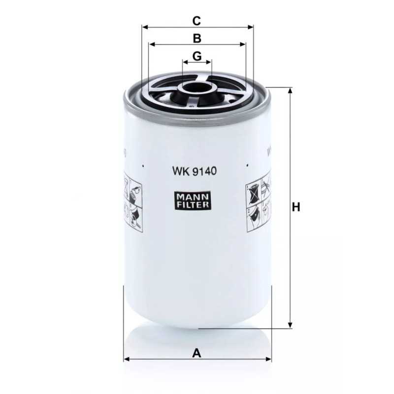 WK 9140 MANN-FILTER kuro filtras