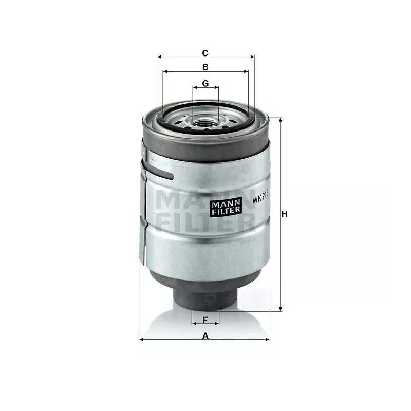 WK 918X MANN-FILTER kuro filtras