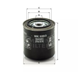 WK 920/3 MANN-FILTER KURO FILTRAS FORD MAZDA 626 2.2D