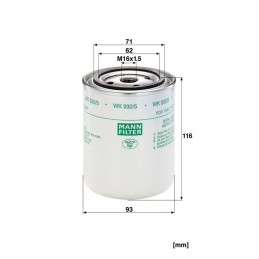 WK 930/5 MANN-FILTER kuro filtras
