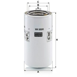 WK 930/6X MANN-FILTER kuro filtras