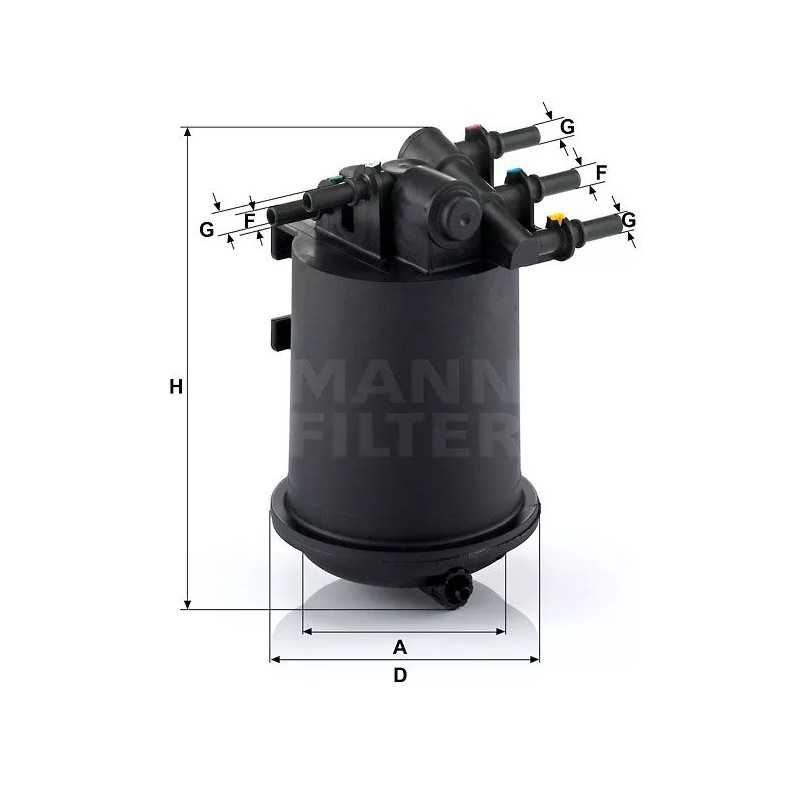 WK 939/1 MANN-FILTER kuro filtras RENAULT