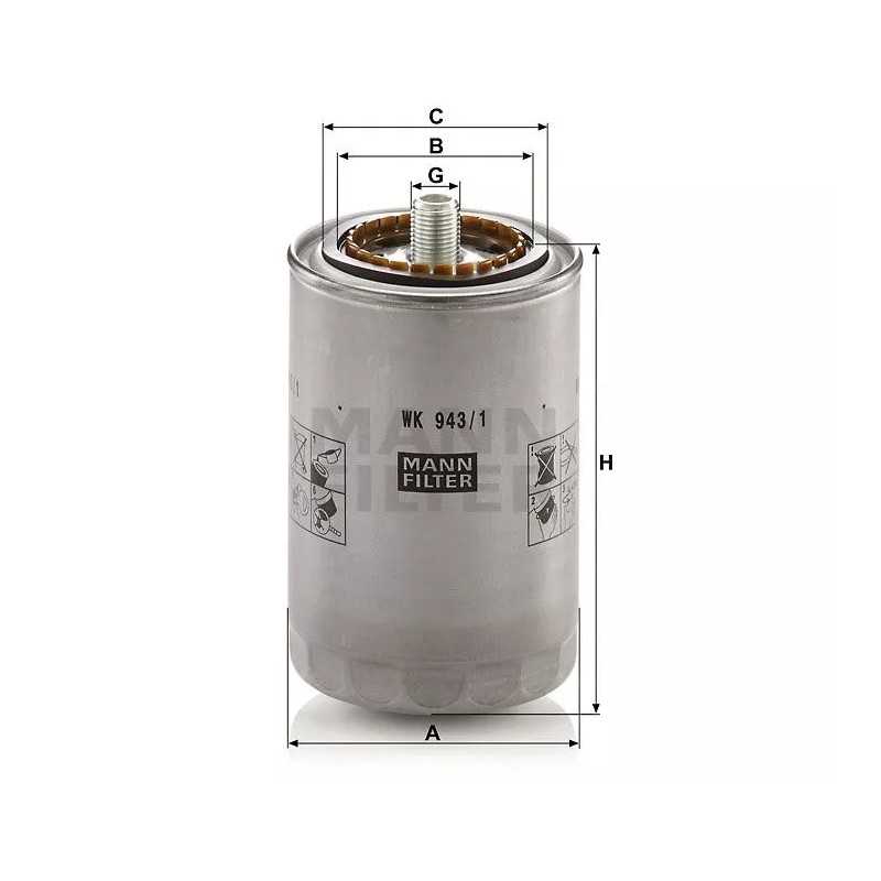 WK 943/1 MANN-FILTER kuro filtras