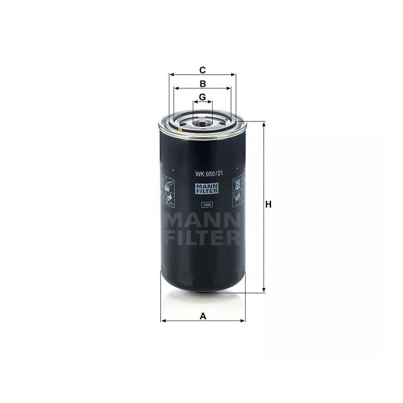 WK 950/21 MANN-FILTER KURO FILTRAS DAF LF55-SER 01-