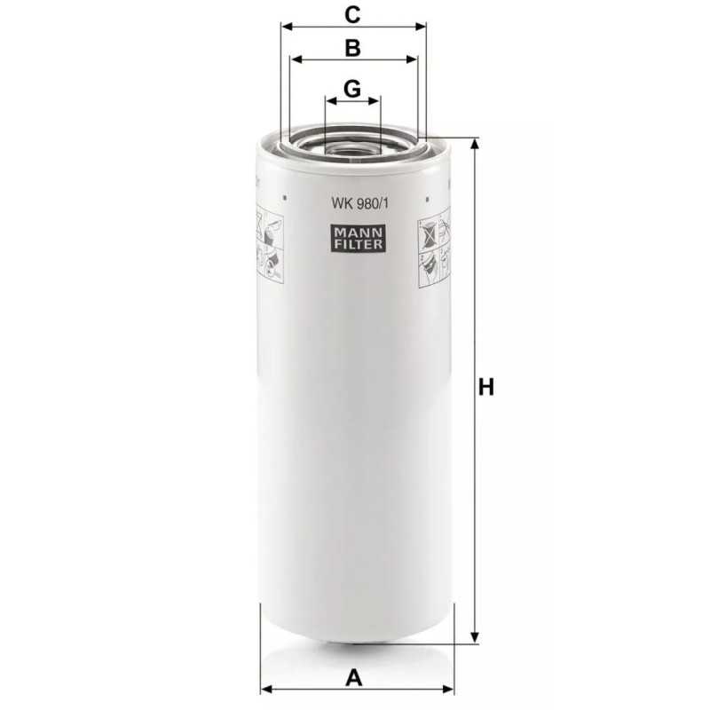 WK 980/1 MANN-FILTER kuro filtras