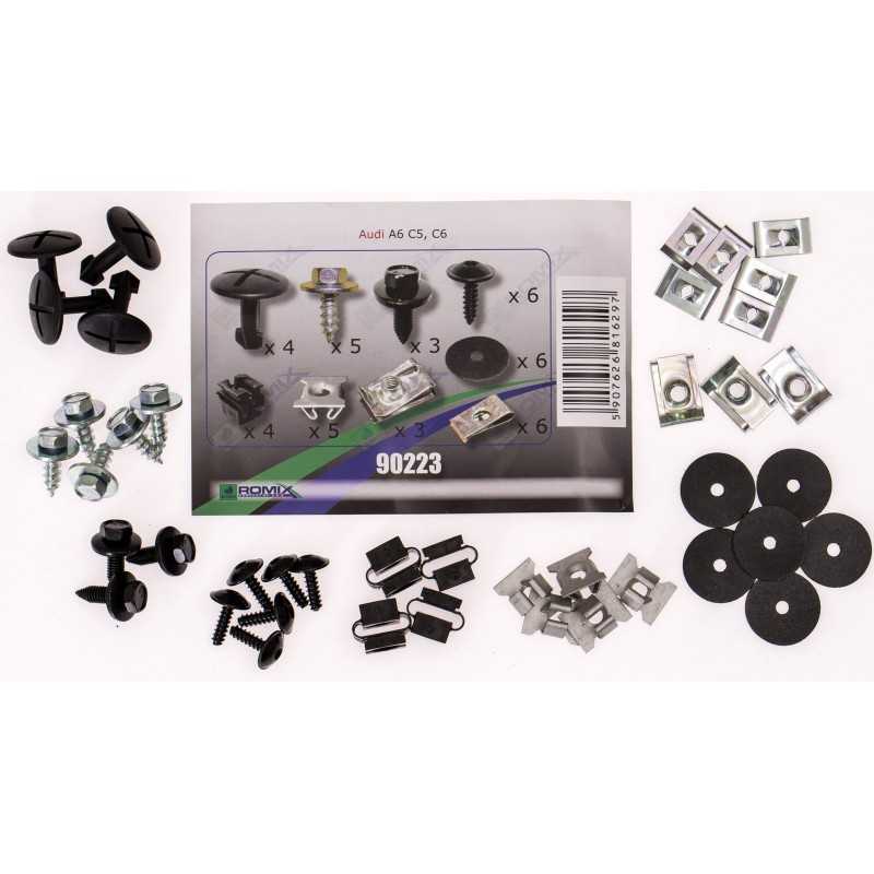 Audi A6 C6 2004-2011 Variklio dangtelio laikikliai ROMIX 90223