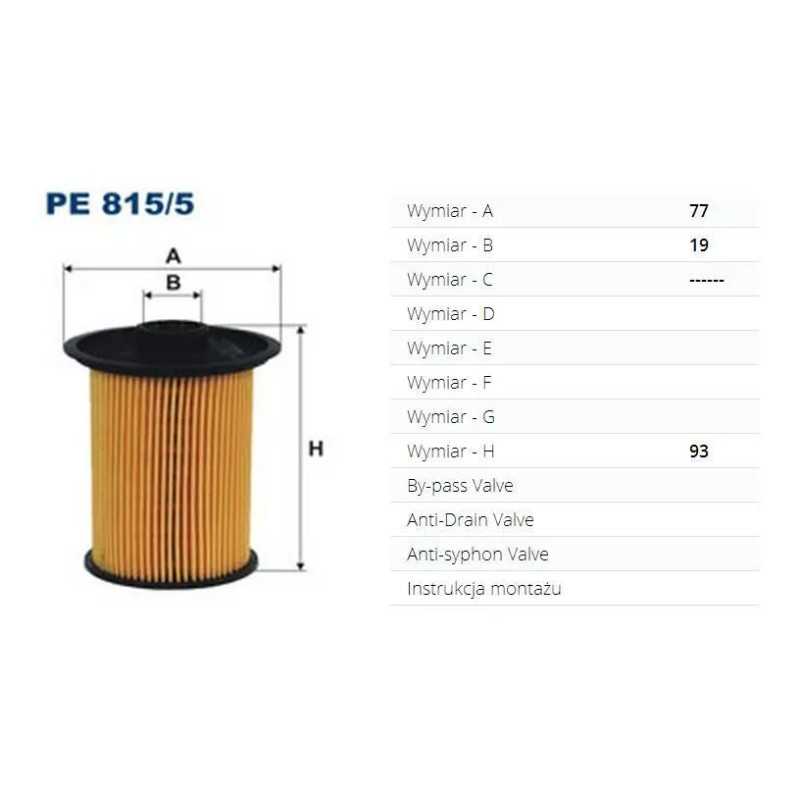 PE 815/5 FILTRON kuro filtras