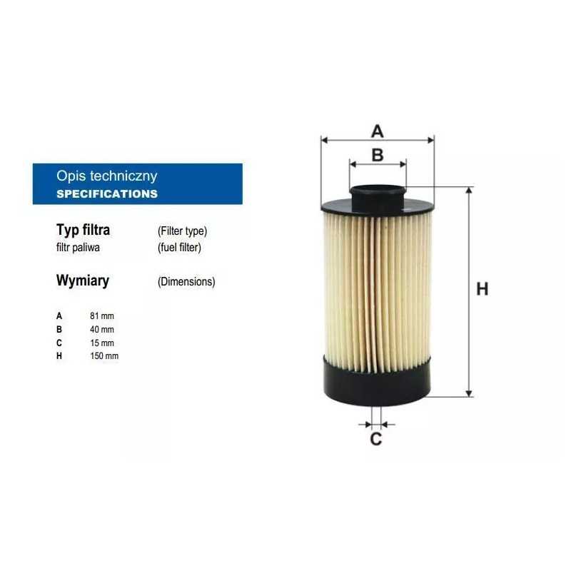PE 878/3 FILTRON kuro filtras