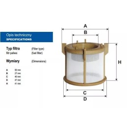 PK 937/8 FILTRON kuro filtras