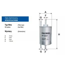 PP 836/7 FILTRON kuro filtras