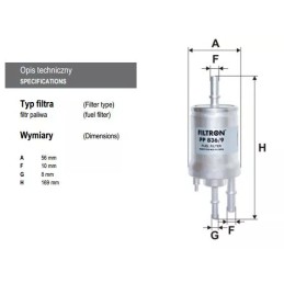 PP836/9 FILTRON kuro filtras