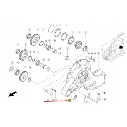 Claas 090328 sustiprinta metalo-gumos įvorė