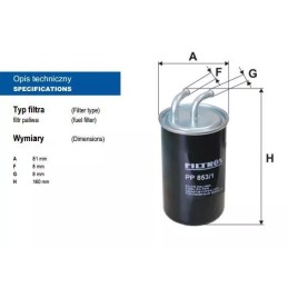 PP 853/1 FILTRON kuro filtras