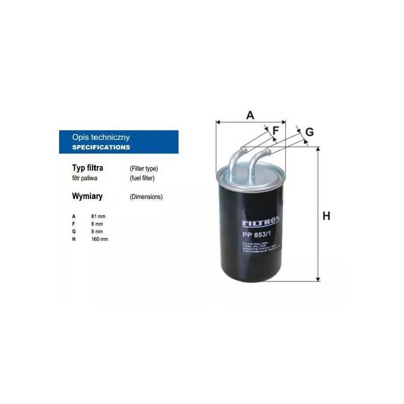PP 853/1 FILTRON kuro filtras