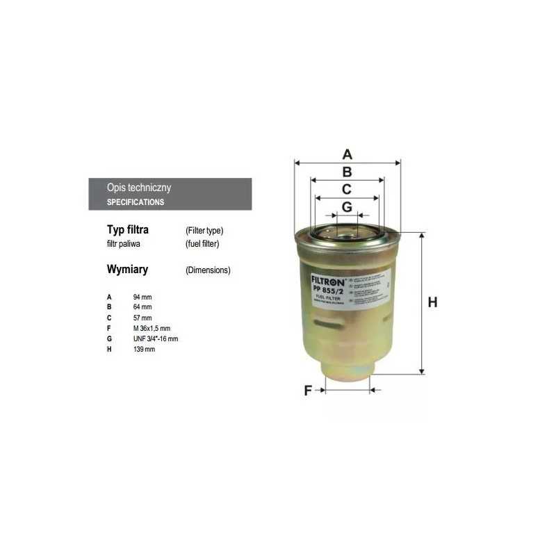 PP 855/2 FILTRON kuro filtras