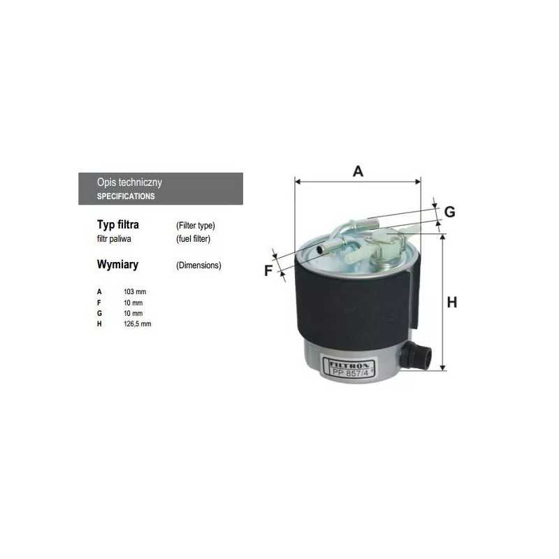 PP857/4 FILTRON kuro filtras