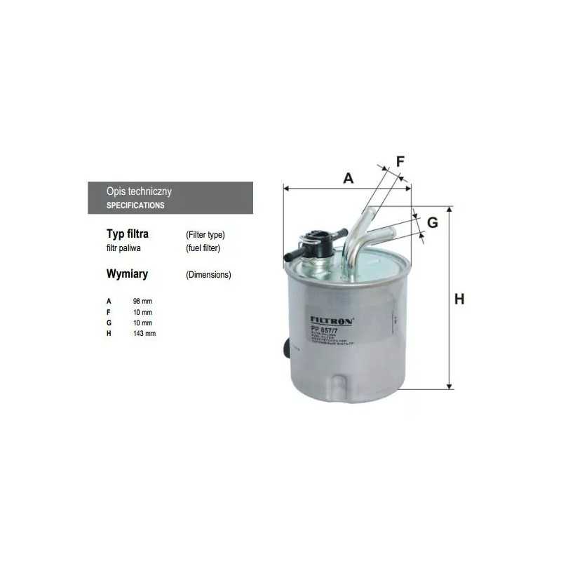 PP857/7 FILTRON kuro filtras