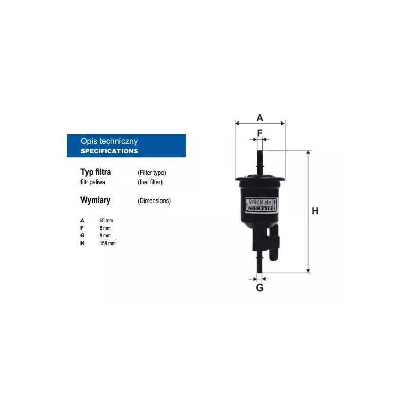 PP 876/5 FILTRON kuro filtras