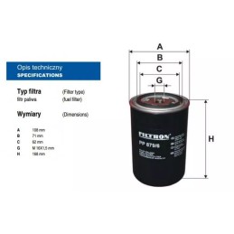 PP 879/6 FILTRON kuro filtras