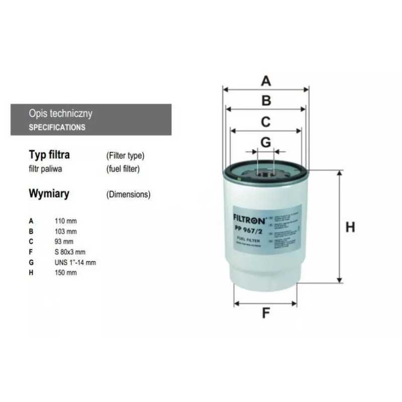 PP 967/2 FILTRON kuro filtras