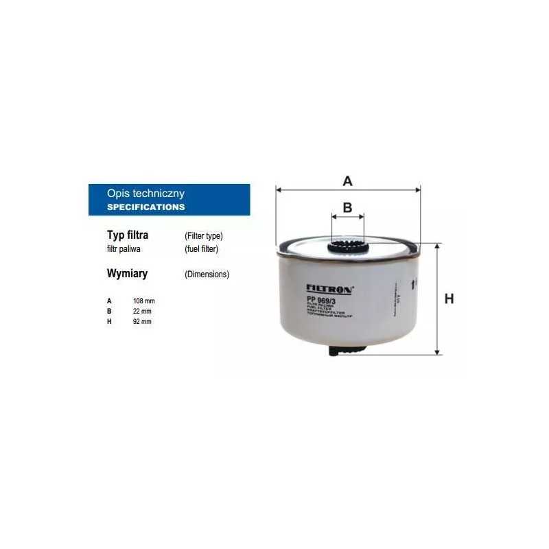 PP 969/3 FILTRON kuro filtras