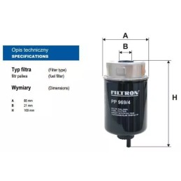 PP 969/4 FILTRON kuro filtras