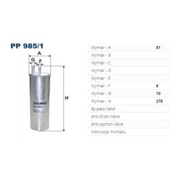 PP 985/1 FILTRON kuro filtras