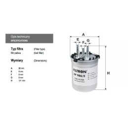 PP986/5 FILTRON kuro filtras