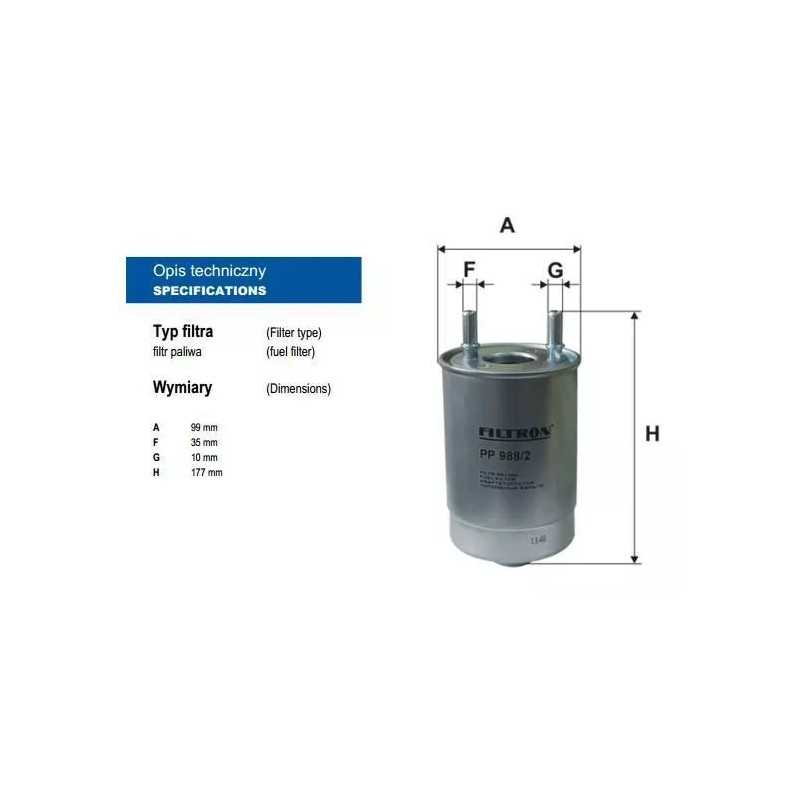 PP 988/2 FILTRON kuro filtras