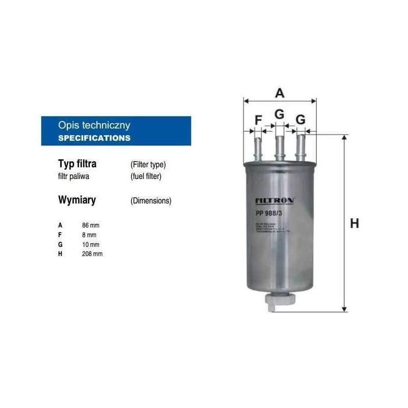 PP 988/3 Filtron kuro filtras