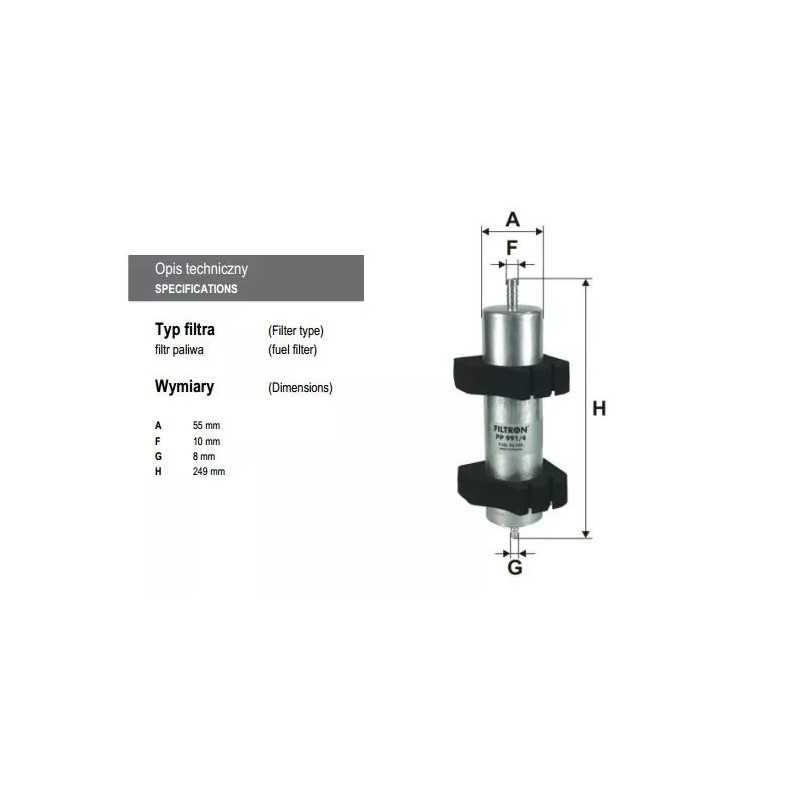 PP 991/4 FILTRON kuro filtras